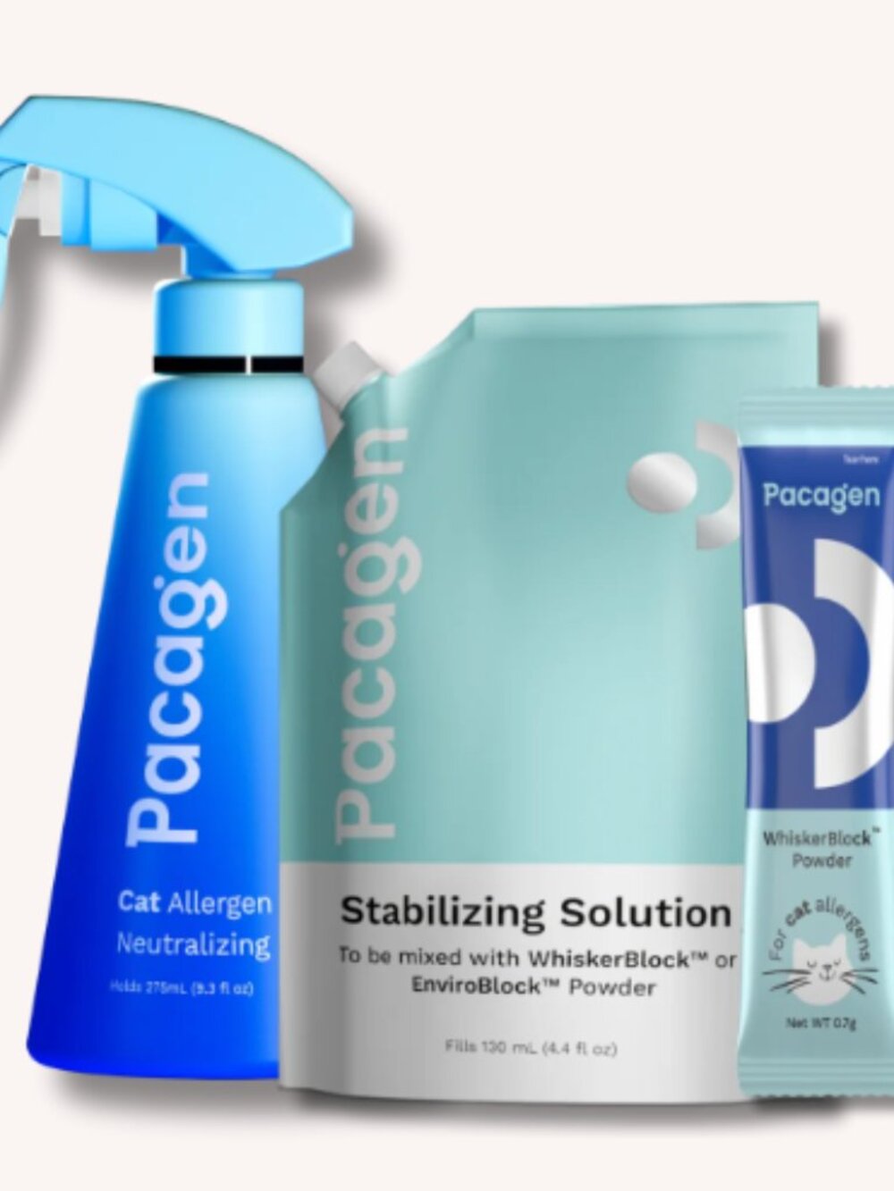 NWT Pacagen Cat Allergen Neutralizing Spray Starter Pack Floral Breeze